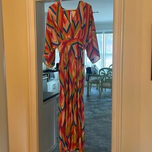 Flying Tomato NWT Multi Color Full pant Jumpsuit Small Retail $72
